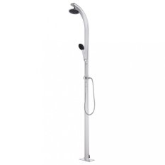 Záhradná sprcha 215 cm strieborná Dekorhome