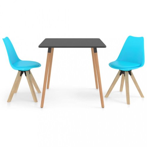 Jídelní set 2+1 buk / umělá kůže / plast Dekorhome