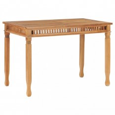Záhradný jedálenský stôl 120 x 65 cm teakové drevo Dekorhome