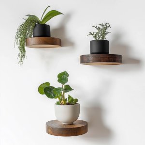 Dekoratívna drevená nástenná polica Raf283