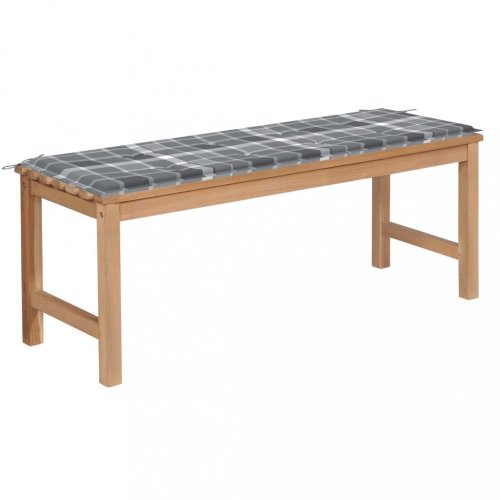 Zahradní lavice  teak / látka Dekorhome