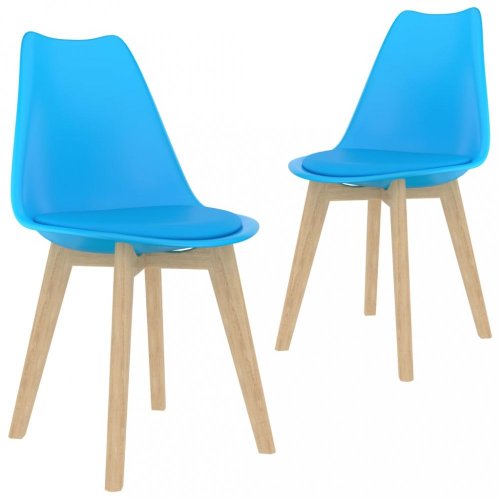 Jídelní židle 2 ks plast / umělá kůže / buk Dekorhome - BAREVNÁ VARIANTA: Oranžová