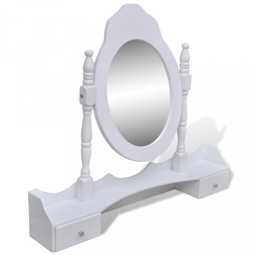 Toaletní stolek s taburetem bílá Dekorhome