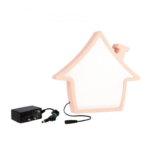 Dětská nástěnná lampička HOUSE LED - BAREVNÁ VARIANTA: Růžová