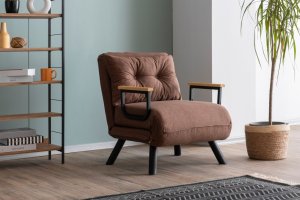 Rozkladacie kreslo Sando Single - Light Brown