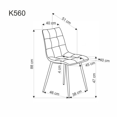 Jídelní židle K560 - BAREVNÁ VARIANTA: Béžová