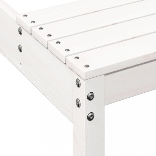 Piknikový stůl bílý 110 x 134 x 75 cm masivní borové dřevo