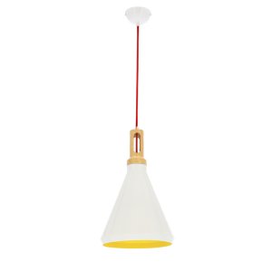 Stropní lampa Robinson e27 bílá/žlutá do interiéru