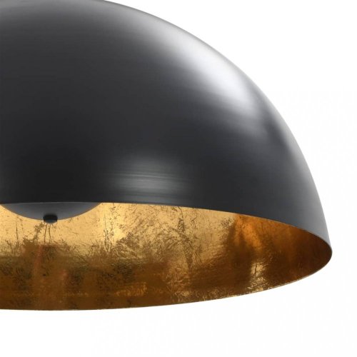 Závěsná lampa 2 ks černá / zlatá Dekorhome