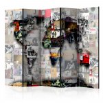 Paraván - Room divider – World map – Banksy