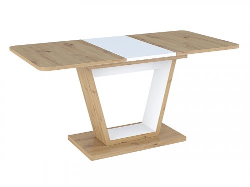 Rozkladací jedálenský stôl NIGEL - BAREVNÁ VARIANTA: Dub artisan / bílá