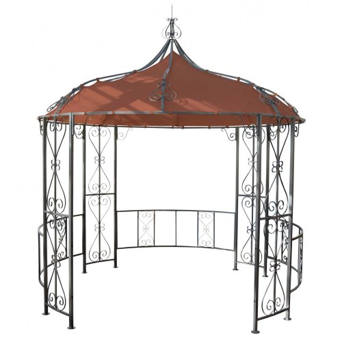 Zahradní pergola 3 x 3 m Almeria - BAREVNÁ VARIANTA: Hnědá / červená