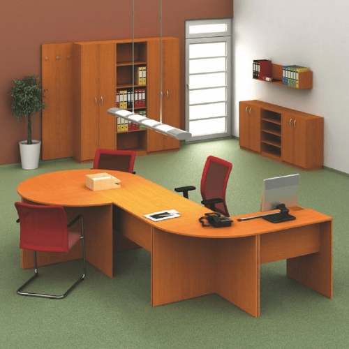 Kancelářský stůl s obloukem TEMPO AS NEW 022 - BAREVNÁ VARIANTA: Buk