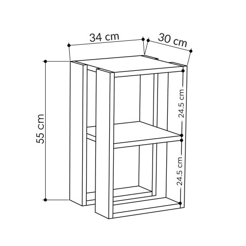 Nočný stolík Lonie - Carrara Marble