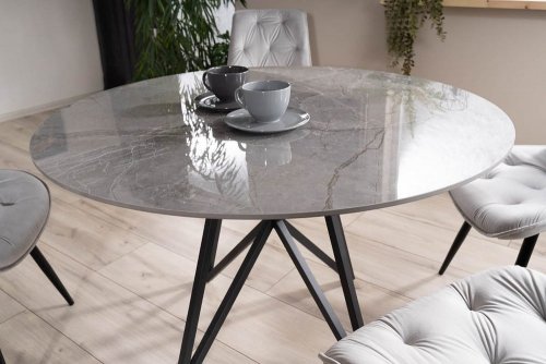 Jedálenský stôl MURANO - BAREVNÁ VARIANTA: Bielo-sivý mramor