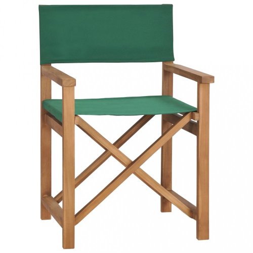 Režisérska stolička teakové drevo Dekorhome - BAREVNÁ VARIANTA: Zelená