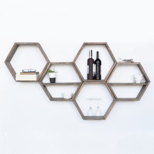 Nástenná polica Hex003