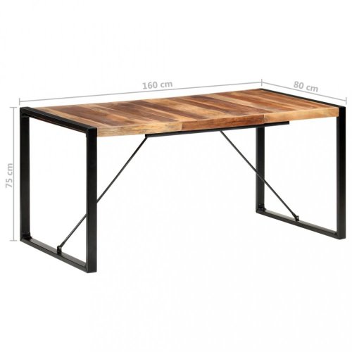Jedálenský stôl masívne drevo / kov Dekorhome