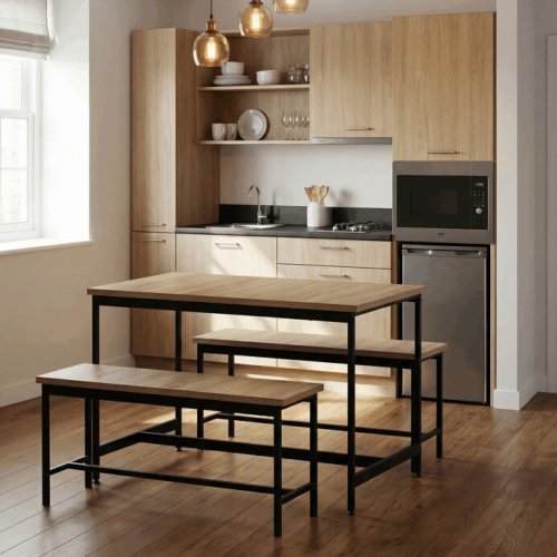 Jídelní set s 2 lavicemi AUT-G1175