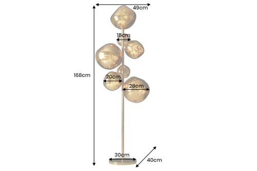 Stojací lampa ZAFIRA Dekorhome