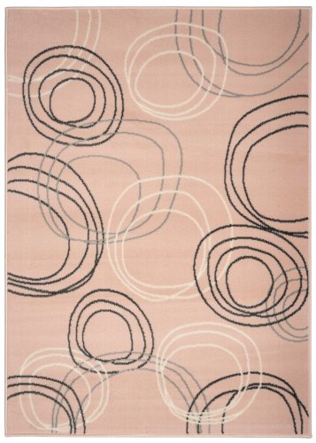 Kusový koberec Circles powder pink 80x150 cm