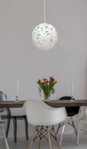 Závesná stropná lampa 1X60W E27 biela FRIDA