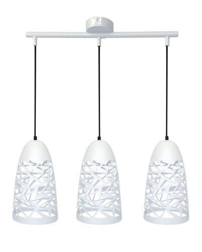 Závěsná lampa bílá 3xE27 59cm SABRIN