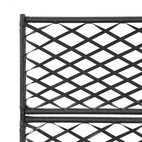 Truhlík s treláží a 3 květináči 83x30x130 cm polyratan Dekorhome