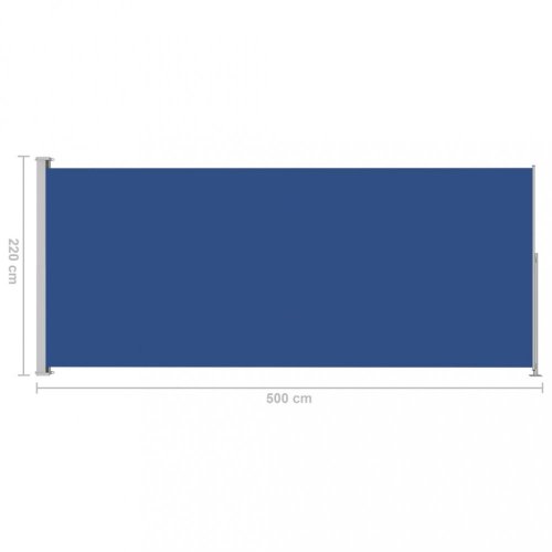 Zatahovací boční markýza 220x500 cm Dekorhome - BAREVNÁ VARIANTA: Modrá