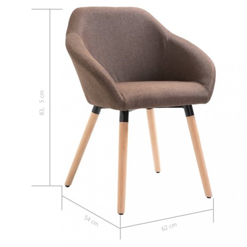 Jídelní židle 2 ks látka / dřevo Dekorhome - BAREVNÁ VARIANTA: Tmavě šedá
