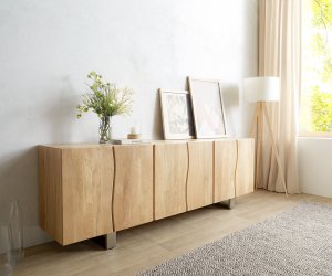 Příborník Edge 220 cm přírodní dub 6 dveří