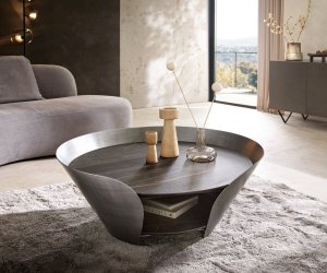 Konferenční stolek Skafi 100x40 cm keramika Laminam® Noir Desir
