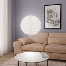 Závěsná lampa bílá Dekorhome