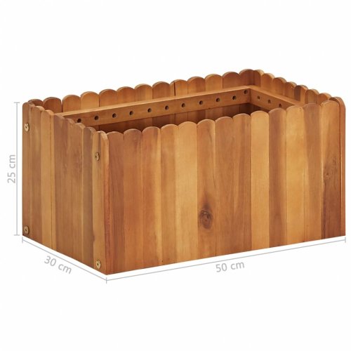 Zahradní truhlík akáciové dřevo Dekorhome - ROZMĚR: 50x30x25 cm