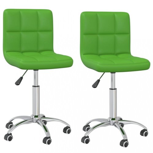 Otočná jídelní židle 2 ks umělá kůže / chrom Dekorhome - BAREVNÁ VARIANTA: Zelená