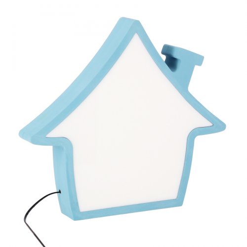 Detská nástenná lampička HOUSE LED - BAREVNÁ VARIANTA: Modrá