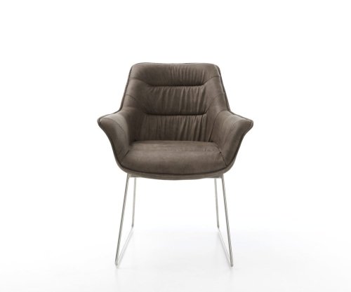 Jedálenská stolička Kaira-Flex mikrovlákno taupe vintage tenká