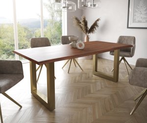 DELIFE Jídelní stůl Edge 200x100 cm akácie hnědá