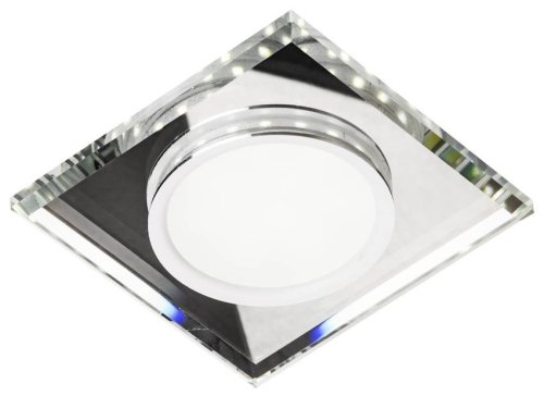 Stropní svítidlo chrom/bílé čtvercové LED SSP-22