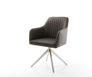 Jedálenská stolička Greg-Flex antracitová vintage krížová podnož