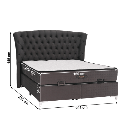 Boxspringová posteľ MERSIA - ROZMER LÔŽKA: 160 x 200 cm
