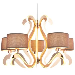 Lustr 5xE14 + LED 43W měděný Ambrosia