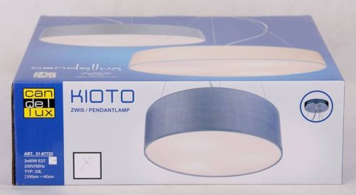 Okrúhla závesná lampa sivá 40cm nastaviteľná 3x40W Kyoto