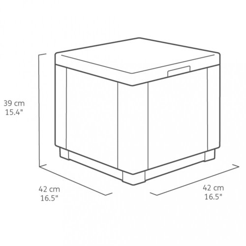 Keter Cube úložný puf cappuccino 228749