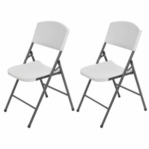 Skladacie záhradné stoličky 2 ks biela