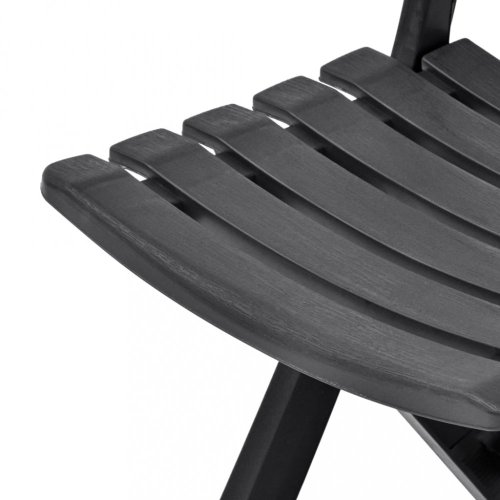 Skládací zahradní židle 2ks plast Dekorhome - BAREVNÁ VARIANTA: Antracit