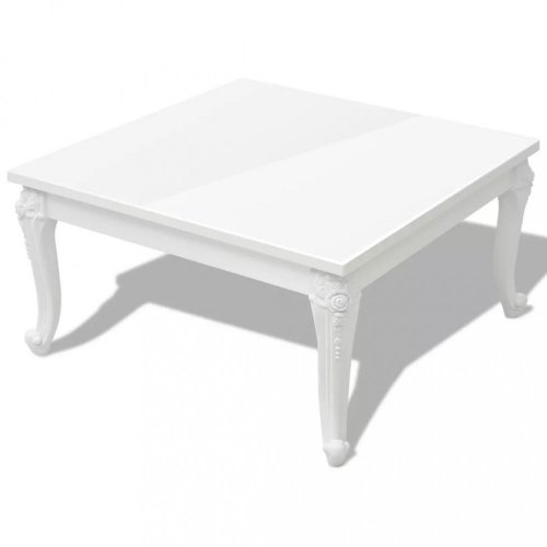 Konferenční stolek bílá vysoký lesk Dekorhome - ROZMĚR: 100x60x42 cm