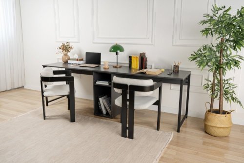 Psací stůl Twin Study Desk - Anthracite, Black