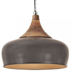 Závěsná lampa šedá / mangovníkové dřevo Dekorhome