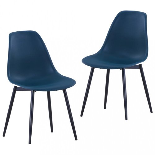 Jídelní židle 2 ks plast / kov Dekorhome - BAREVNÁ VARIANTA: Červená